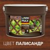 Лазурь-Гель для Дерева Linnimax Лазурь-Гель 9л Палисандр Тонкослойная для Наружных Работ / Линнимакс