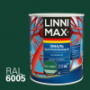 Эмаль Быстросохнущая по Ржавчине Linnimax Эмаль 0.75л Зеленый Мох RAL 6005 для Внутренних и Наружных Работ / Линнимакс