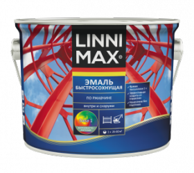 Эмаль Быстросохнущая по Ржавчине Linnimax Эмаль 2.5л База 1 для Внутренних и Наружных Работ / Линнимакс