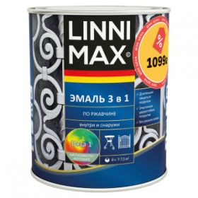 Эмаль по Ржавчине Linnimax Эмаль 3в1 2.5л Желтый RAL 1021 для Внутренних и Наружных Работ / Линнимакс