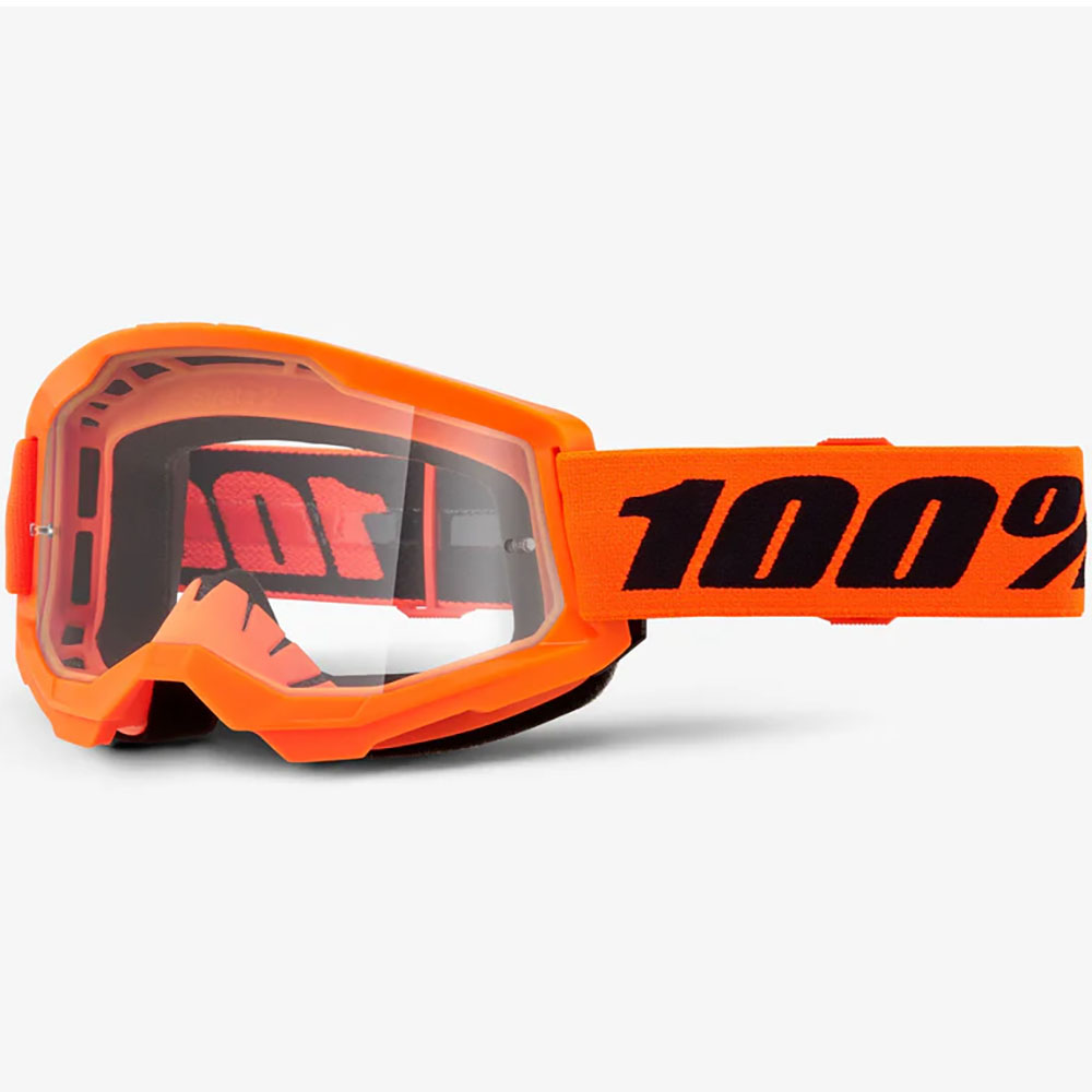 100% Strata 2 Neon Orange (2025) очки для мотокросса