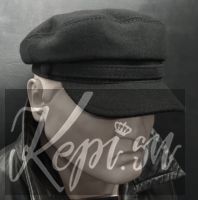 Капитанка фуражка шерстяная демисезон, цвет черный