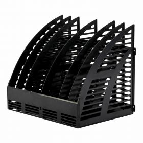 Лоток вертикальный для бумаг STAFF Basic, 245×320×285 мм, 6 отделений, сетчатый сборный
