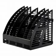 Лоток вертикальный для бумаг STAFF Basic, 245×320×285 мм, 6 отделений, сетчатый сборный