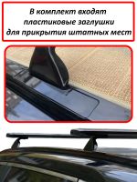 Багажник на Toyota RAV4 V (XA50) (2019-...) - черные крыловидные дуги, Ultra Box, с черными опорами