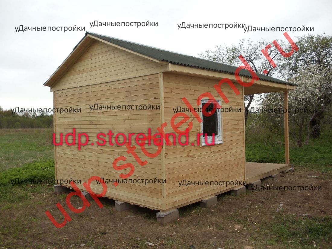 Дом дачный 6х4 с террасой
