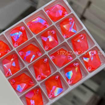 DeLuxe Пришивные Стразы Fluo_Salmone_SHINE Космик 16*21 мм