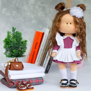 Набор для курса Школьники (девочка в платье в клеточку)