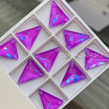 DeLuxe Пришивные Стразы Violet_SHINE Треугольник 18*21 мм