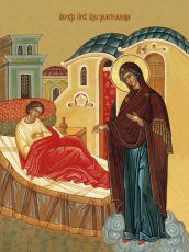 Целительница икона Божией Матери (рукописная)