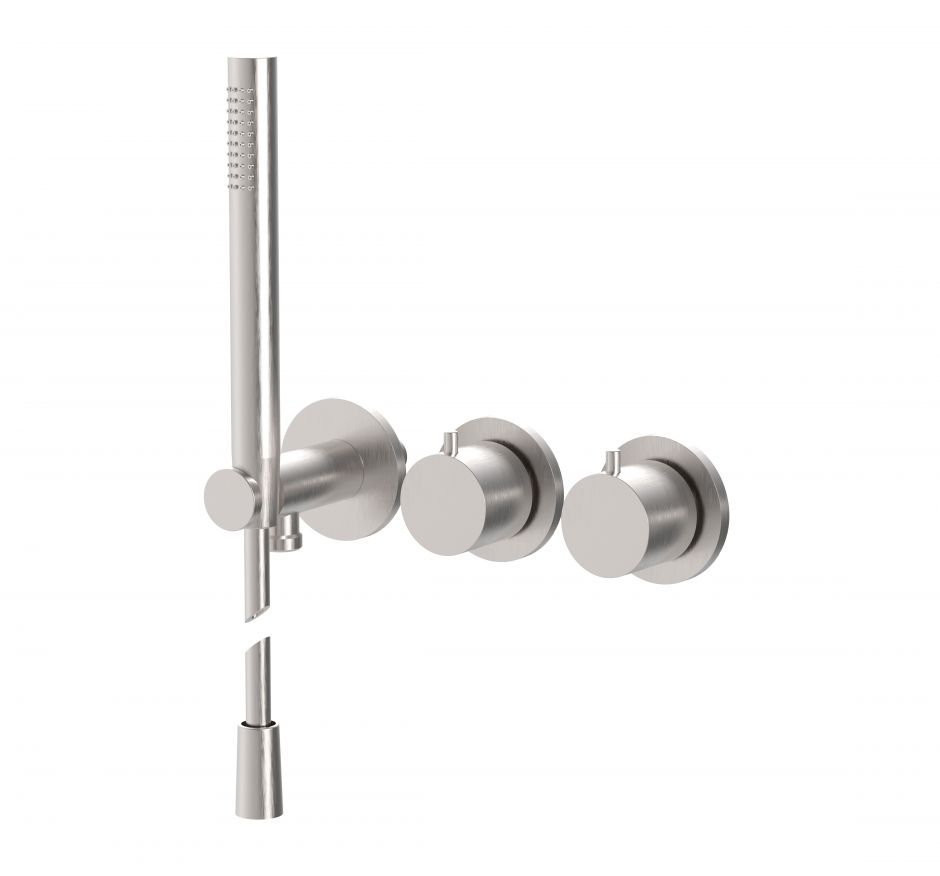 Смеситель для ванны c душем Fima carlo frattini Spillo steel F3049WX9S