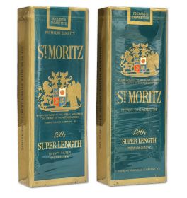 Сигареты — St. MORITZ (MENTOL) 120 s 80-е гг. Netherlands, 80-90х. Редкие. Оригинал