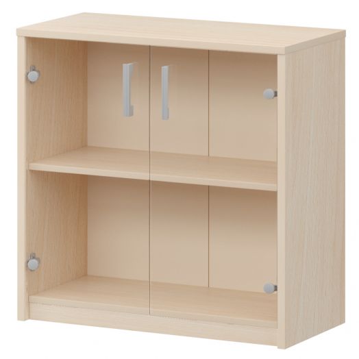 Стеллаж низкий со стеклом