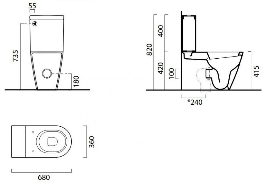 Бачок GSI 8681BS11 с механизмом BPCDF для унитазов Pura/Norm ФОТО