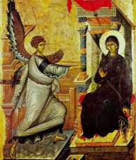 Икона Благовещение Пресвятой Богородицы (рукописная)
