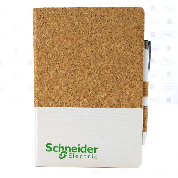 Блокноты из пробки с логотипом Schneider Electric