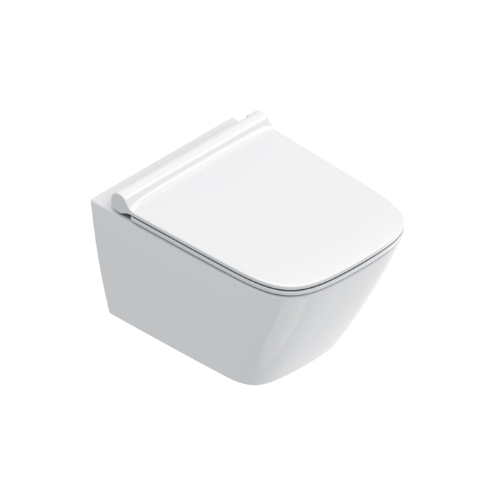 Изображение Унитаз подвесной 50x37 Catalano GREEN безободковый смыв Tornado покрытие Cataglaze+ без крепежа цвет белый глянцевый