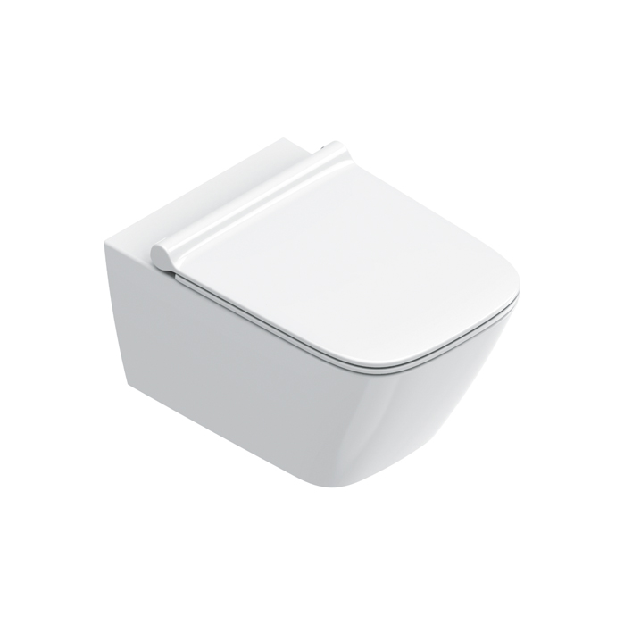 Изображение Унитаз подвесной 55x37 Catalano GREEN безободковый смыв Tornado покрытие Cataglaze+ без крепежа цвет белый глянцевый