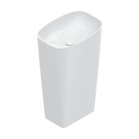 Раковина 55x38 h85 свободностоящая Catalano GREEN слив в стену цвет белый глянцевый 428551001 схема 1