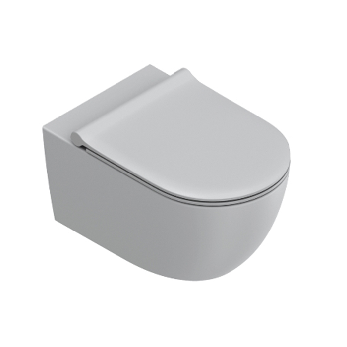 Изображение Унитаз подвесной 55x35 Catalano SFERA безободковый смыв Tornado покрытие Twinglaze+ без крепежа цвет Cemento Satinato 511550023