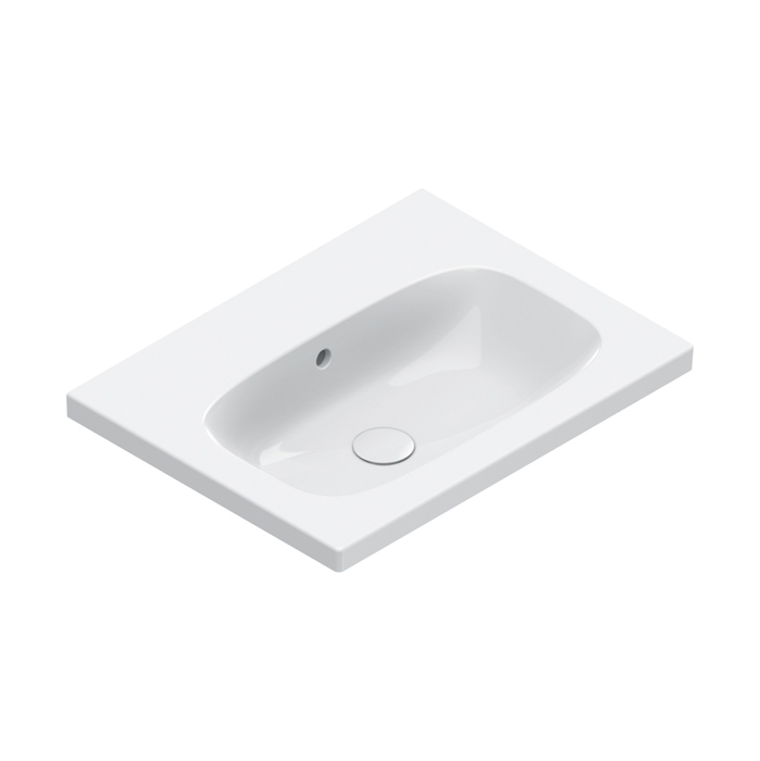 Изображение Раковина 60x46 встраиваемая/подвесная Catalano Alvea без отв. под смеситель покрытие Cataglaze+ цвет белый глянцевый 620600001