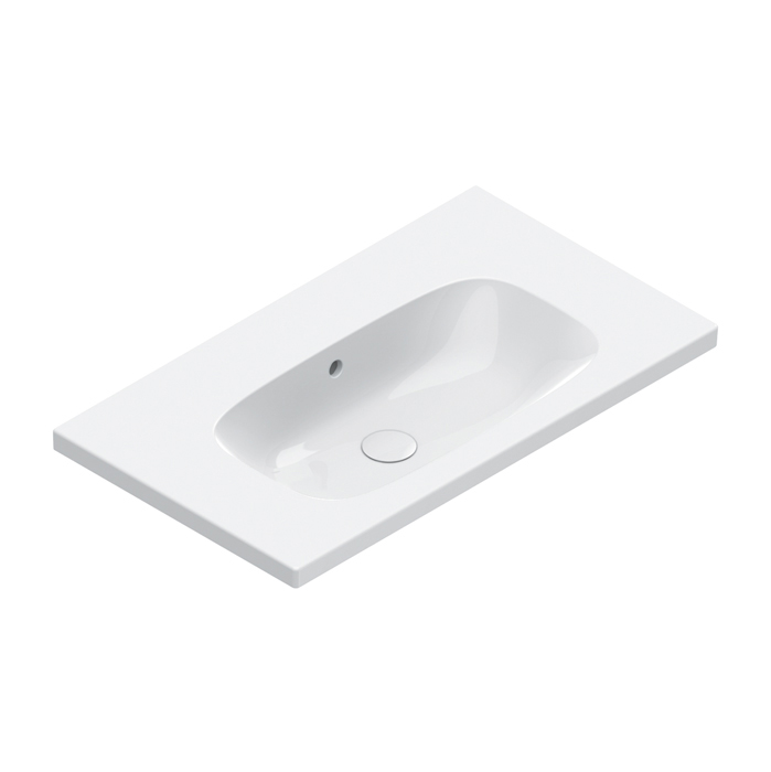 Изображение Раковина 80x46 встраиваемая/подвесная Catalano Alvea без отв. под смеситель покрытие Cataglaze+ цвет белый глянцевый 620810001