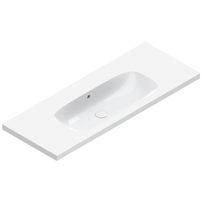 Изображение Раковина 120x46 встраиваемая/подвесная Catalano Alvea без отв. под смеситель покрытие Cataglaze+ цвет белый глянцевый 621210001