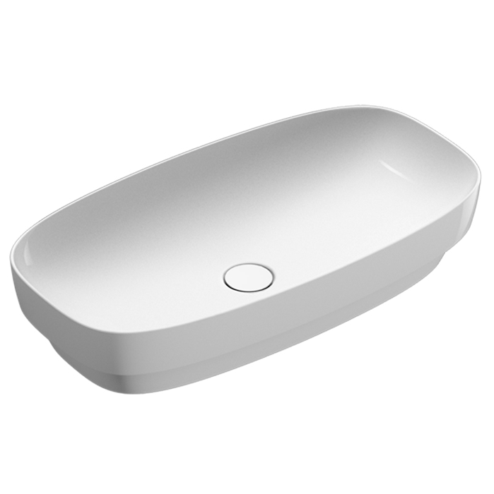 Раковина 75x40 встраиваемая Catalano Alvea без отв. под смеситель покрытие Cataglaze+ цвет белый глянцевый 624750001