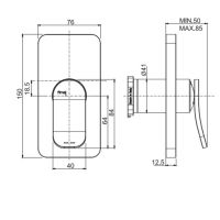 Fima carlo frattini Flo смеситель для душа F3809E1 схема 2 Fima carlo frattini Flo смеситель для душа F3809E1 схема 2