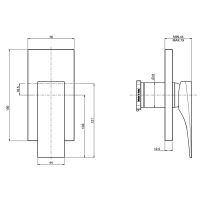 Fima carlo frattini Zeta смеситель для ванны/душа F3969E1 схема 2