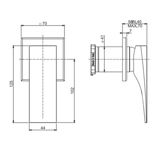 Fima carlo frattini Zeta смеситель для ванны/душа F3963N1 схема 4
