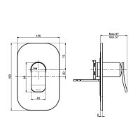 Fima carlo frattini Flo смеситель для душа F3809X1 схема 2 Fima carlo frattini Flo смеситель для душа F3809X1 схема 2