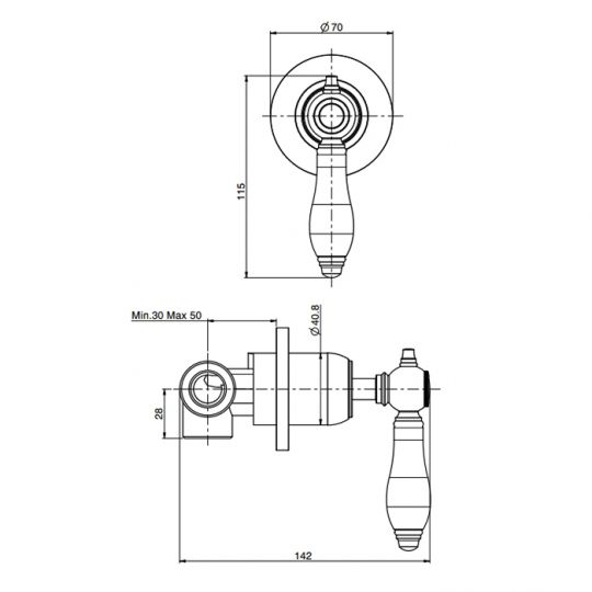 Fima - carlo frattini переключатель на 2 источника F5423/2 схема 3