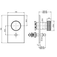 Fima carlo frattini Texture collection смеситель для ванны/душа F5609E2 схема 4