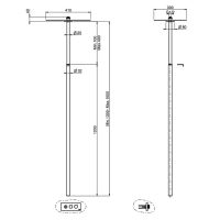 Cмеситель для раковины для настенного монтажа с потолочным изливом Fima carlo frattini Switch ON F5951E схема 2