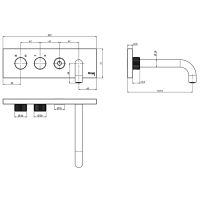 Смеситель для раковины Fima carlo frattini Switch ON F5951X5/180 излив 160мм схема 14