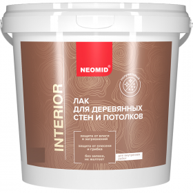 Лак для Дерева Neomid Interior 2.5л без Запаха для Внутренних Работ / Неомид Интериор