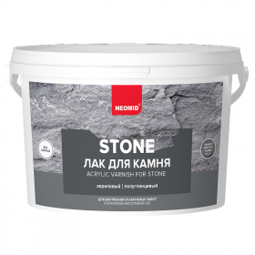 Лак для Камня Neomid Stone 2.5л с Эффектом «Мокрого Камня» для Внутренних и Наружных Работ / Неомид Стоун