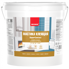 Мастика Клеящая Neomid Supercontact 1.5кг Универсальная, Термовлагостойкая  от -50°С до +1300°С / Неомид Суперконтакт