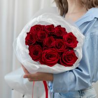 11 красных роз (сорт Эквадор 60 см)
