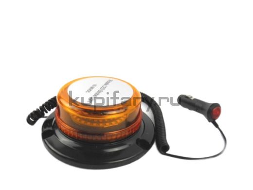 LED маяк низкий профиль оранжевый 30 led PRO на магните 12-24 вольт ip66