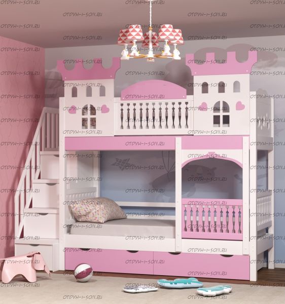 Кровать двухъярусная Замок №2 Wood