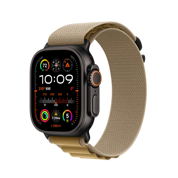 Apple Watch Ultra 2 GPS, 49mm, Black Titanium + ремешок Alpine Loop «Tan»