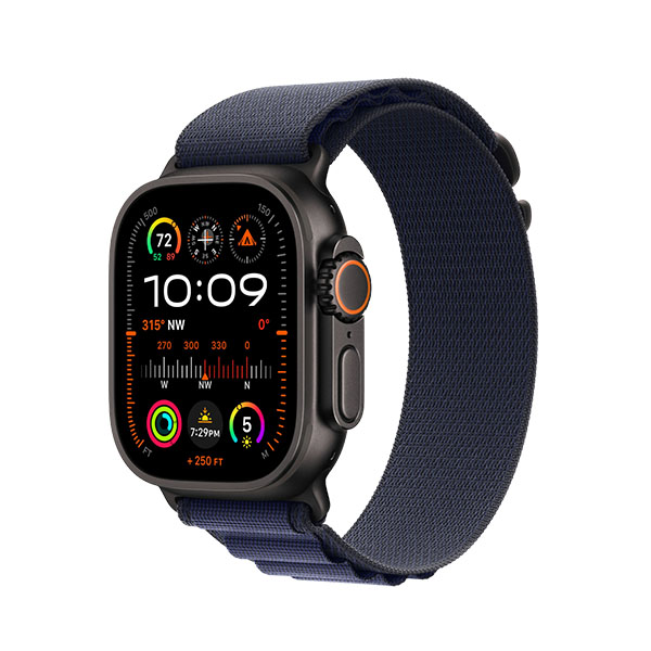 Apple Watch Ultra 2 GPS, 49mm, Black Titanium + ремешок Alpine Loop «Navy»