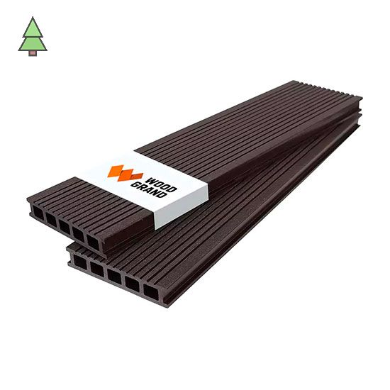 Террасная доска из МПК 150*28 мм WoodGrand цвет: Венге