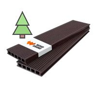 Террасная доска из МПК 150*28 мм WoodGrand цвет: Венге