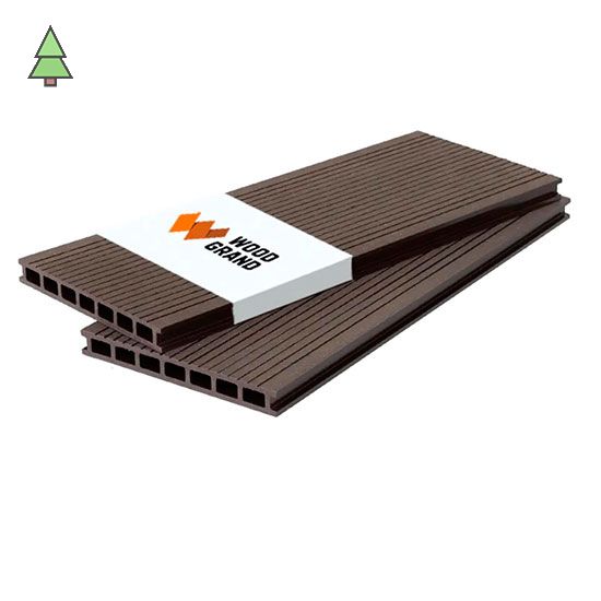 Террасная доска из МПК 200*24 мм WoodGrand цвет: Венге