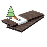 Террасная доска из МПК 200*24 мм WoodGrand цвет: Венге