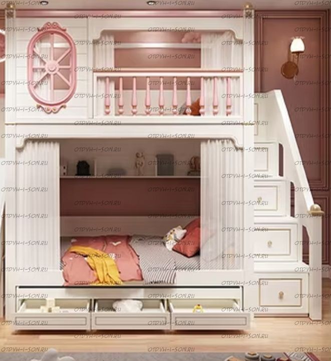 Кровать двухъярусная, Кровать-домик Sky №452