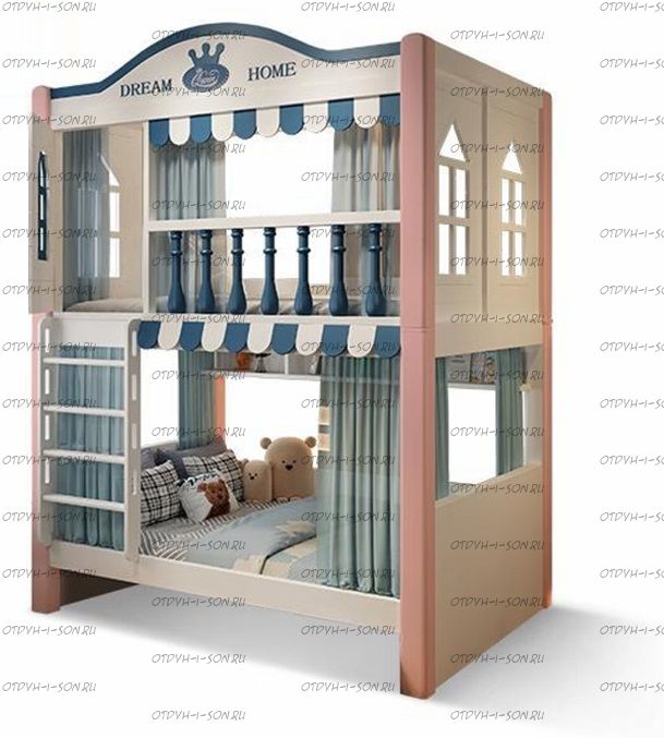 Кровать двухъярусная Замок Принцесса №45 Wood
